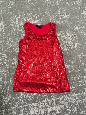 Bwear Red Sequin Tank Top for Kids